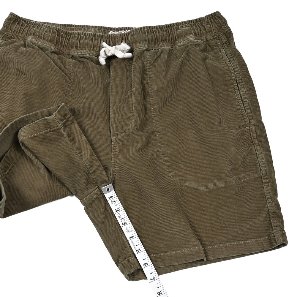 Wallace & Barnes Corduroy Elastic Waist Shorts Khaki Mens Medium 6" Inseam - Picture 3 of 8